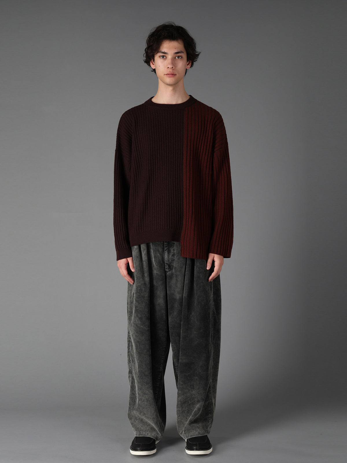RIB X IRREGULAR LINKS PULLOVER