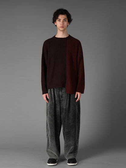 RIB X IRREGULAR LINKS PULLOVER