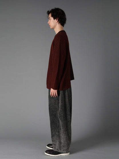 RIB X IRREGULAR LINKS PULLOVER