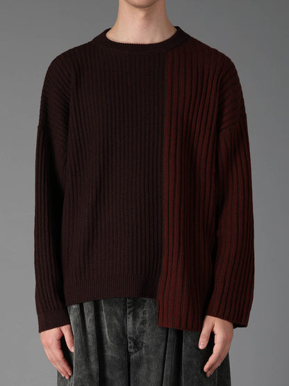 RIB X IRREGULAR LINKS PULLOVER