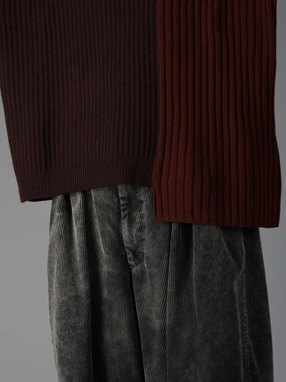 RIB X IRREGULAR LINKS PULLOVER