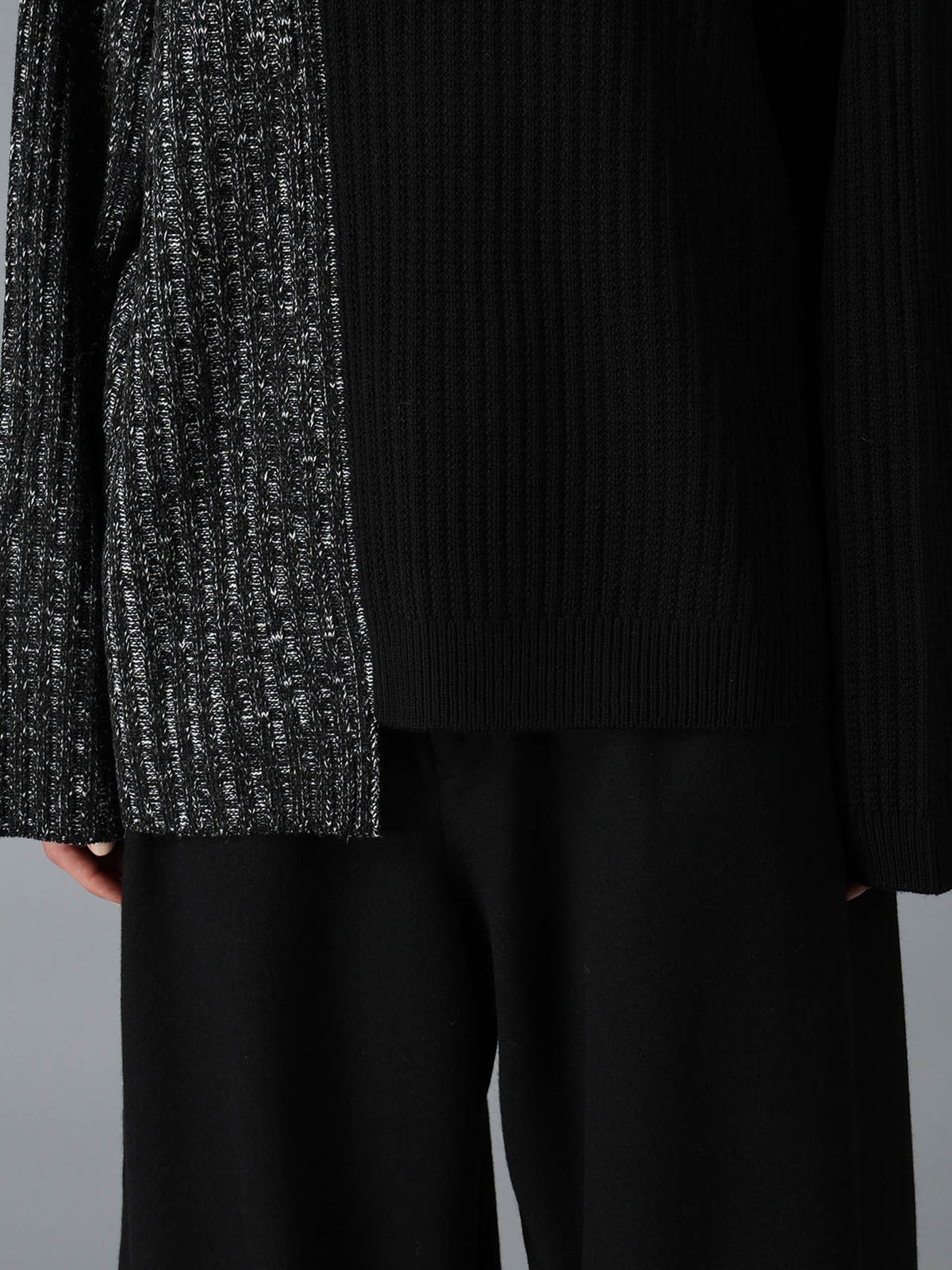 RIB X IRREGULAR LINKS PULLOVER