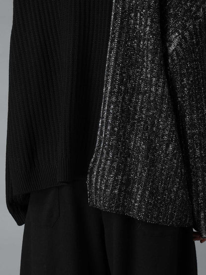 RIB X IRREGULAR LINKS PULLOVER