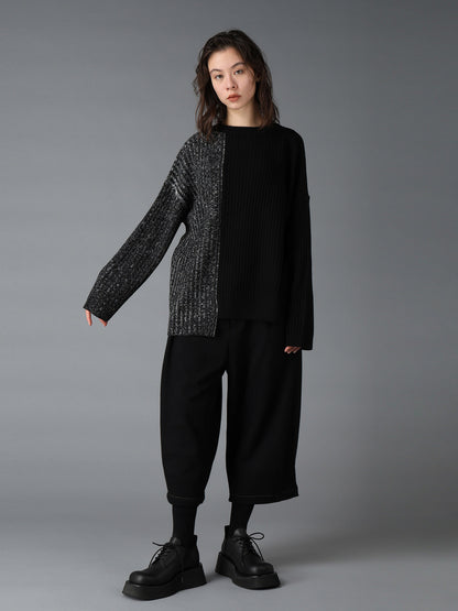 RIB X IRREGULAR LINKS PULLOVER