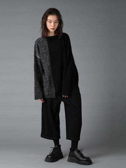 RIB X IRREGULAR LINKS PULLOVER