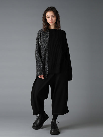 RIB X IRREGULAR LINKS PULLOVER