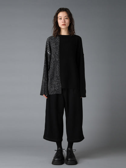RIB X IRREGULAR LINKS PULLOVER