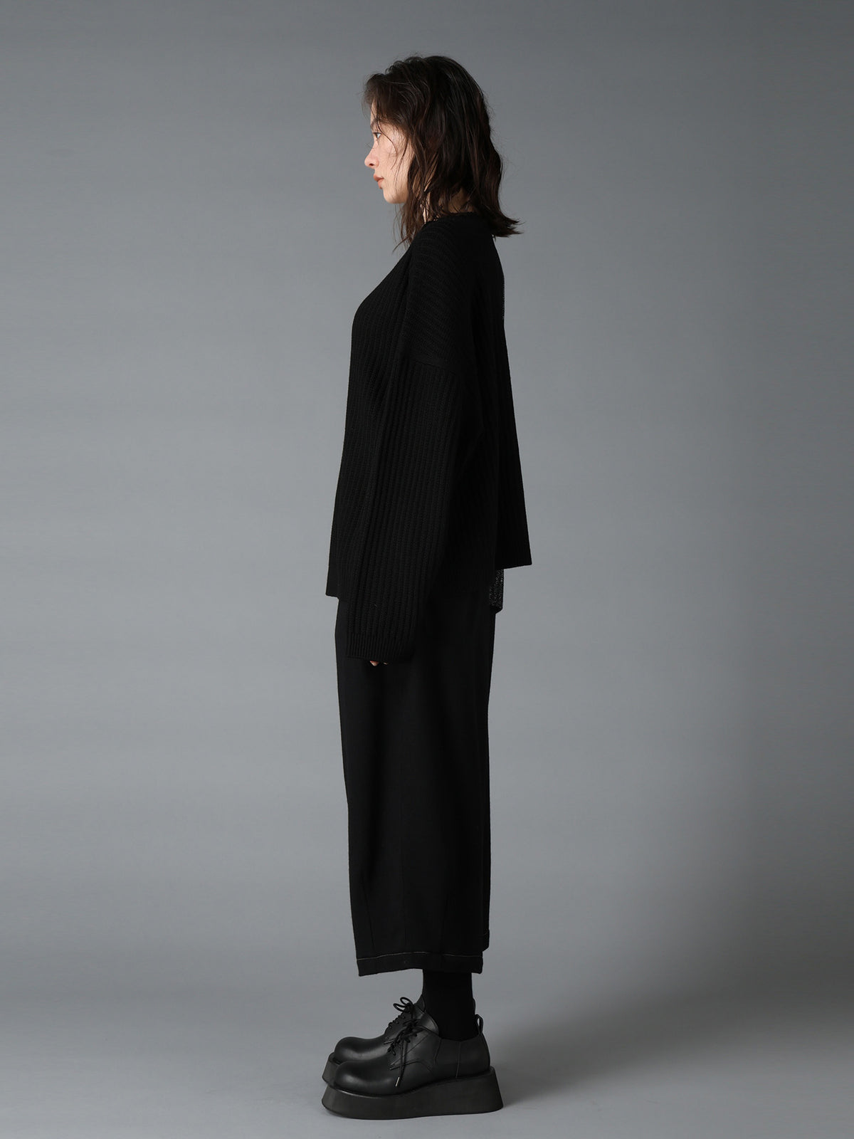 RIB X IRREGULAR LINKS PULLOVER
