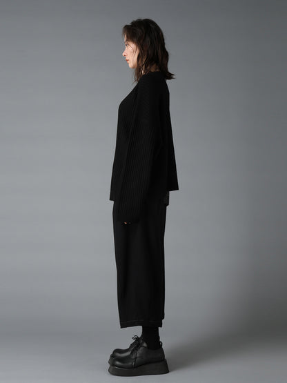 RIB X IRREGULAR LINKS PULLOVER