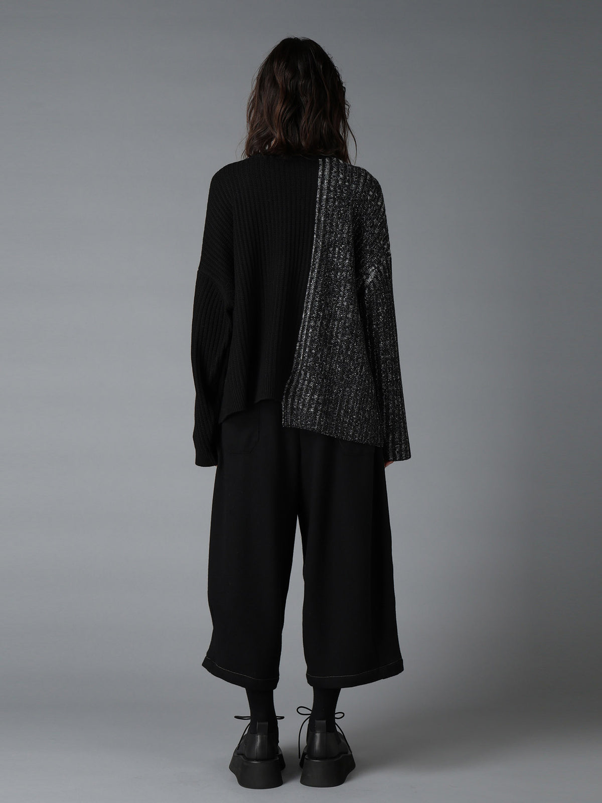 RIB X IRREGULAR LINKS PULLOVER