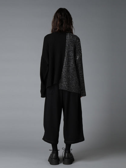 RIB X IRREGULAR LINKS PULLOVER