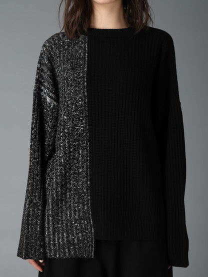 RIB X IRREGULAR LINKS PULLOVER