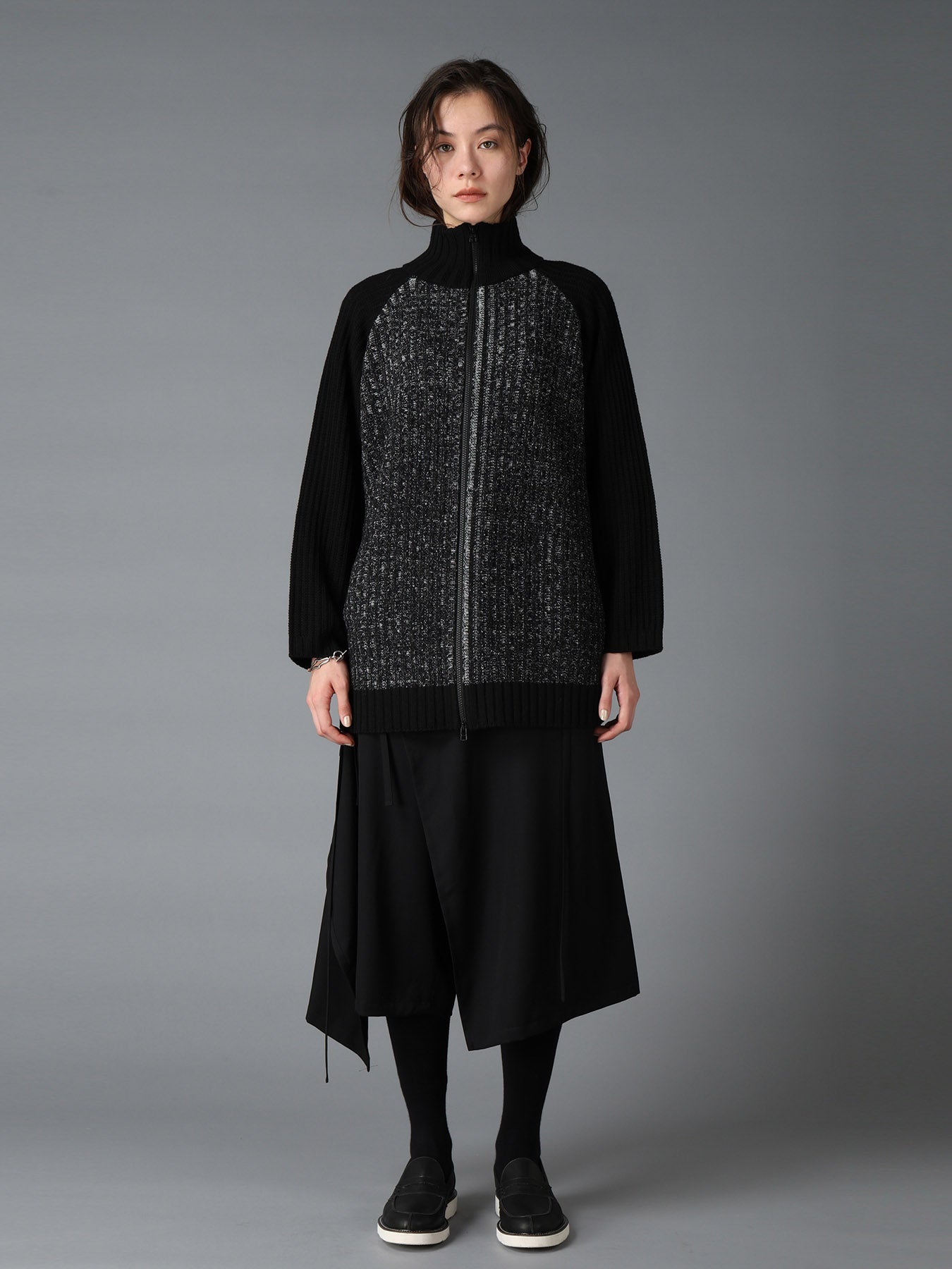 RIB X IRREGULAR LINKS ZIP CARDIGAN – THE SHOP YOHJI YAMAMOTO