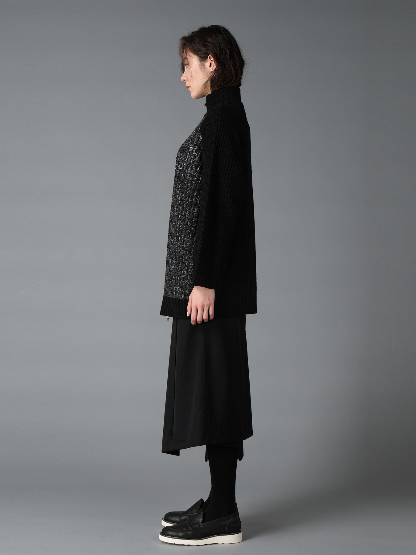 RIB X IRREGULAR LINKS ZIP CARDIGAN – THE SHOP YOHJI YAMAMOTO
