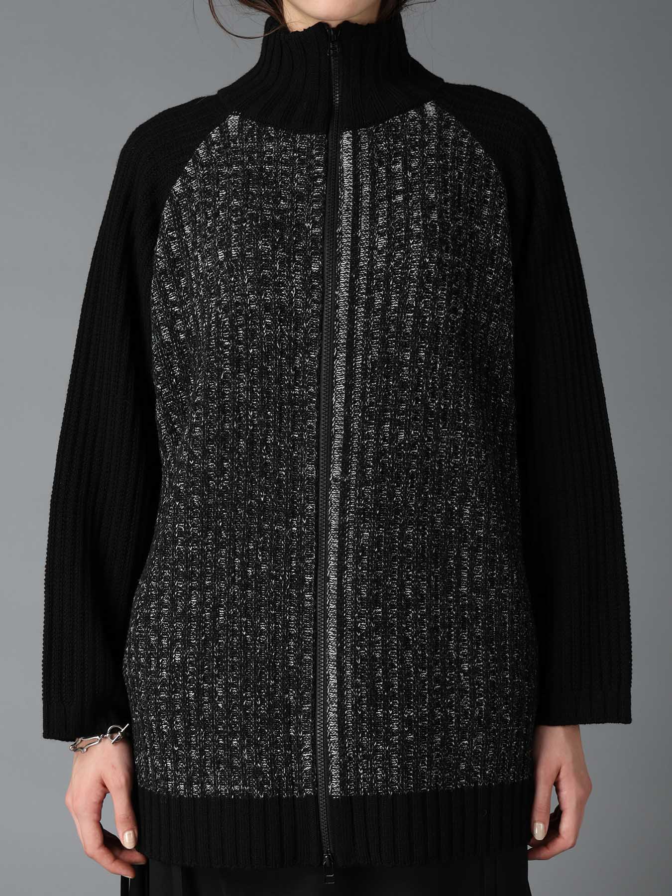 RIB X IRREGULAR LINKS ZIP CARDIGAN – THE SHOP YOHJI YAMAMOTO