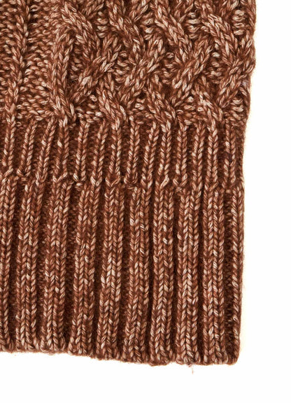 FLUFFY TUBE YARN CABLE KNIT SNOOD