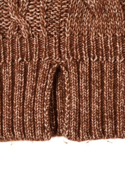 FLUFFY TUBE YARN CABLE KNIT SNOOD