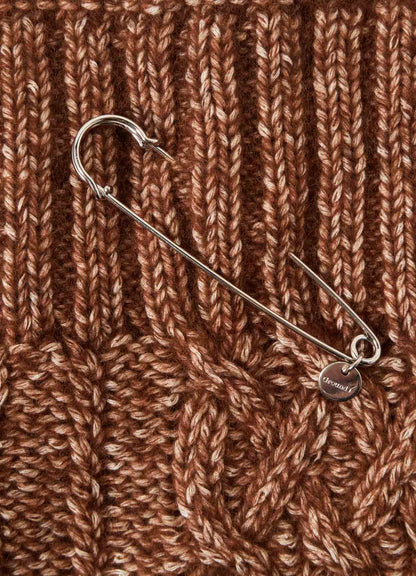 FLUFFY TUBE YARN CABLE KNIT SNOOD