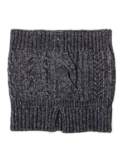 FLUFFY TUBE YARN CABLE KNIT SNOOD