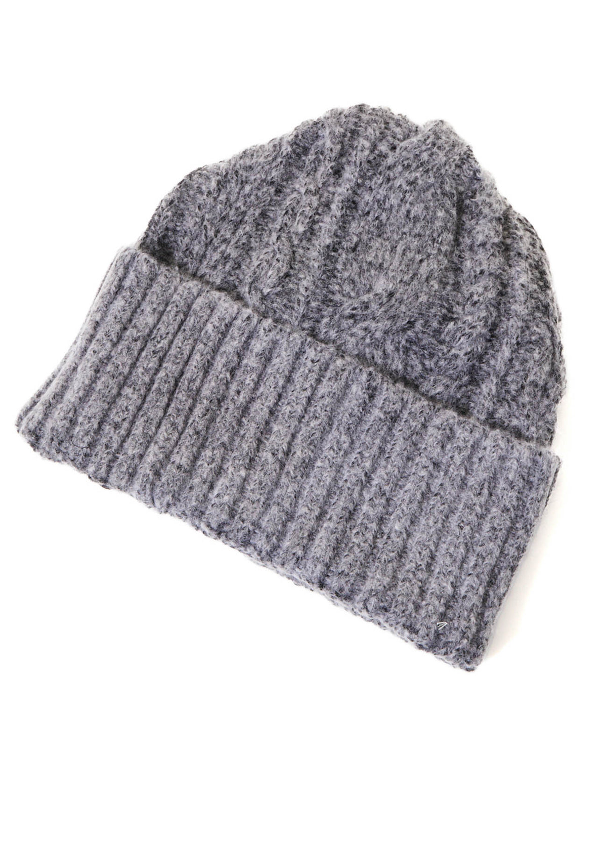 FLUFFY TUBE YARN CABLE KNIT CAP