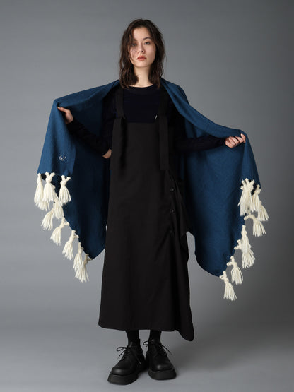 MILLING WOOL FRINGED STOLE