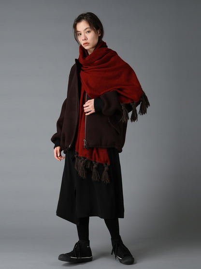 MILLING WOOL FRINGED STOLE