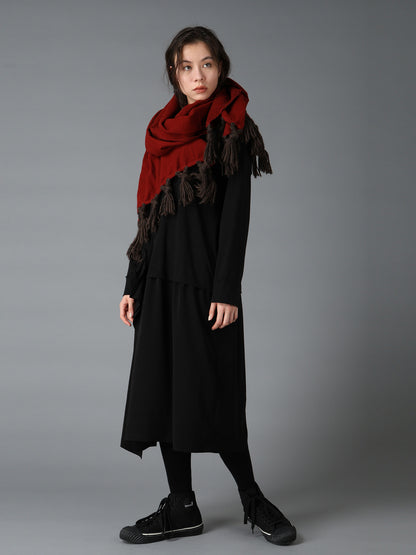 MILLING WOOL FRINGED STOLE