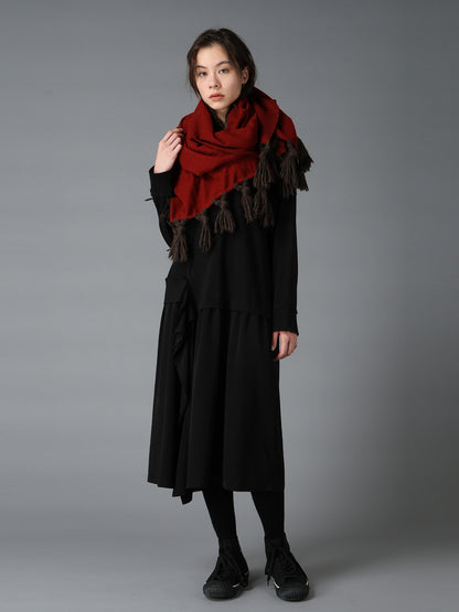MILLING WOOL FRINGED STOLE