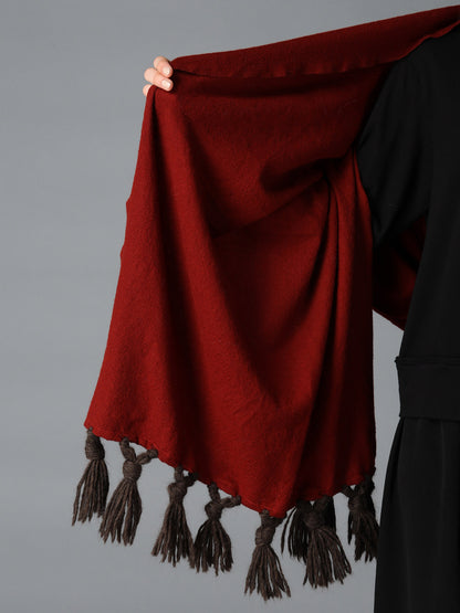 MILLING WOOL FRINGED STOLE