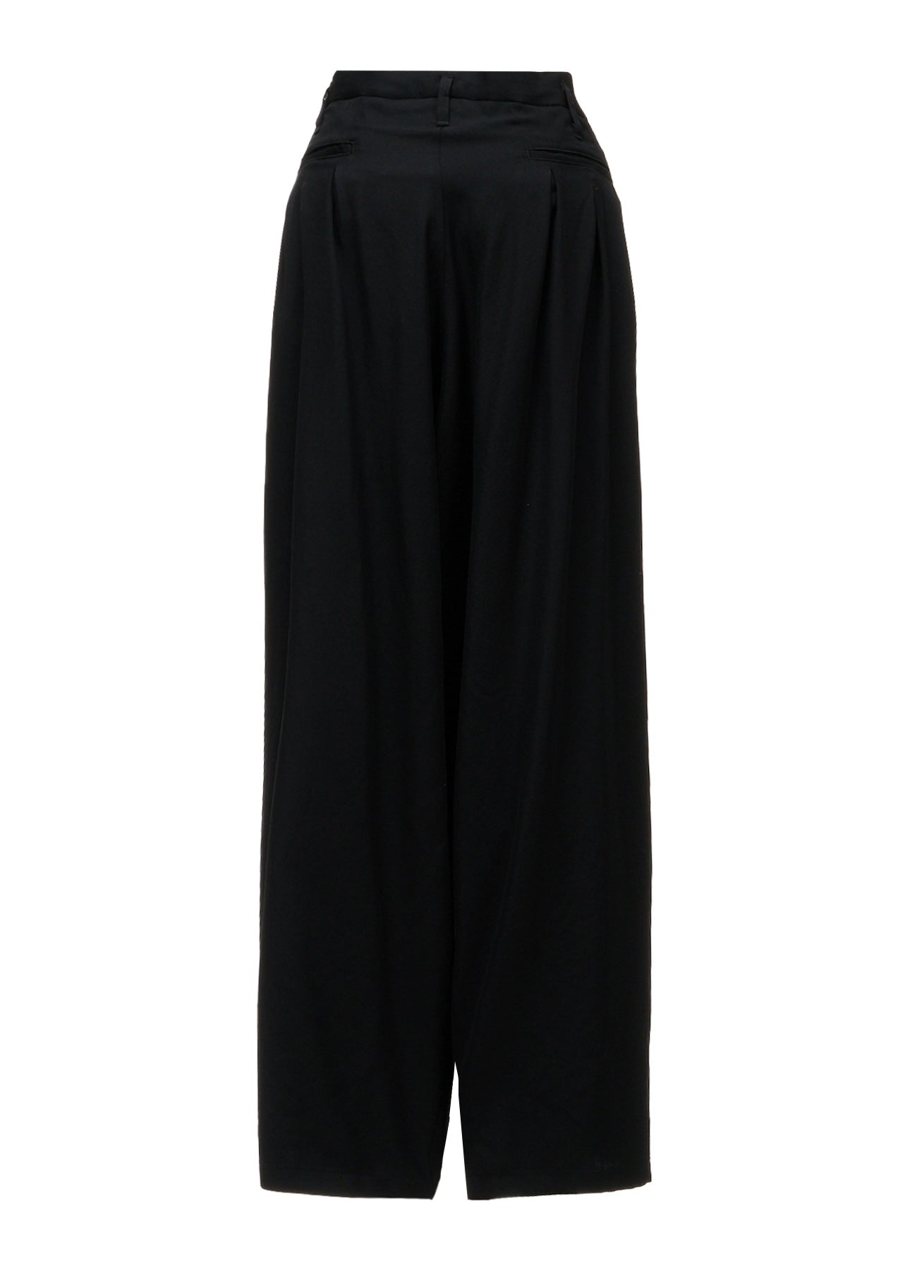 WOOL GABARDINE 12-TUCK PANTS