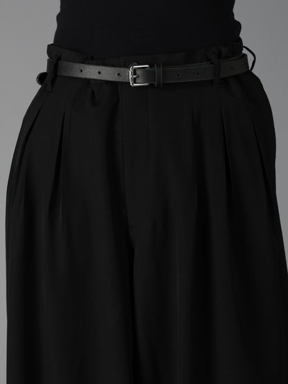 WOOL GABARDINE 12-TUCK PANTS
