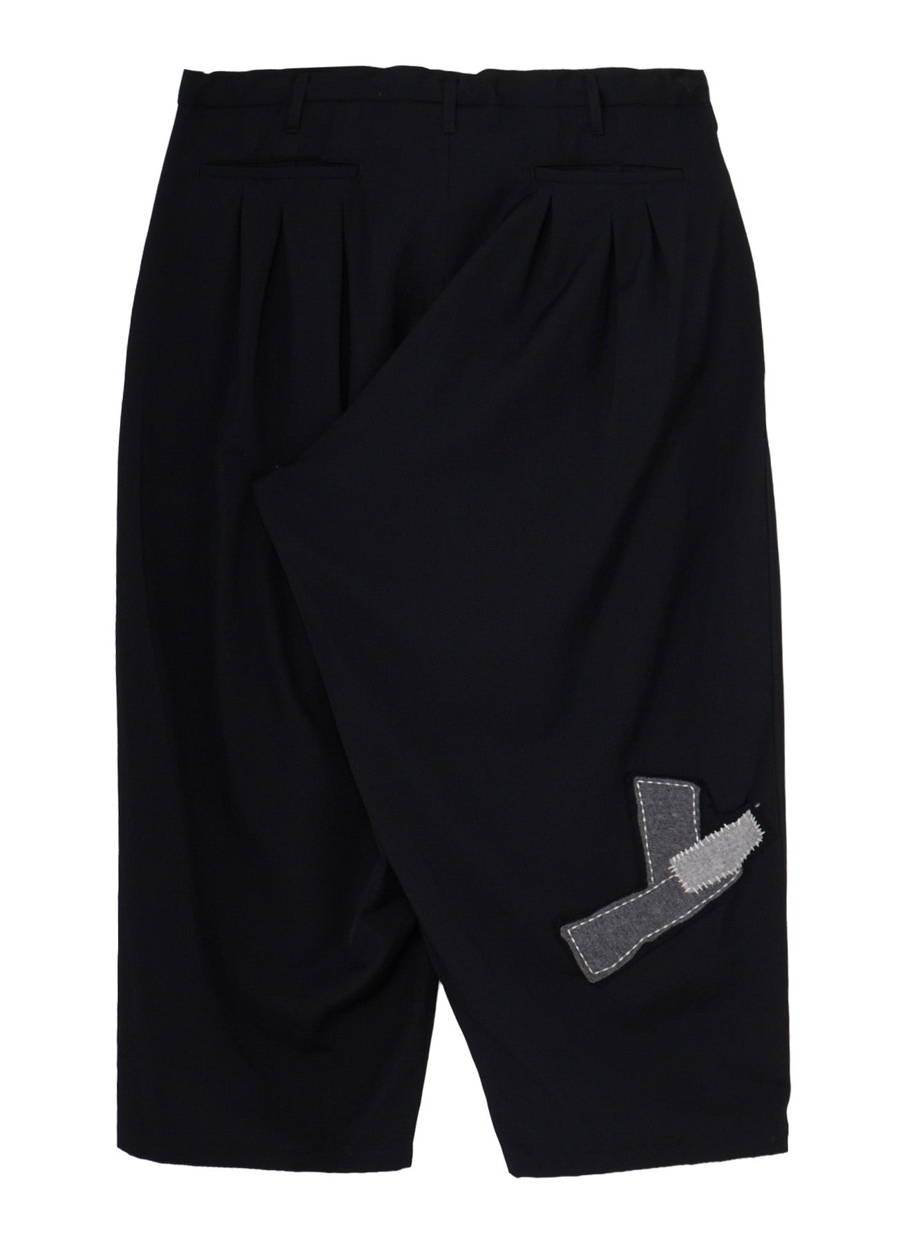 WOOL GABARDINE APPLIQUE 12 TUCK PANTS – THE SHOP YOHJI YAMAMOTO