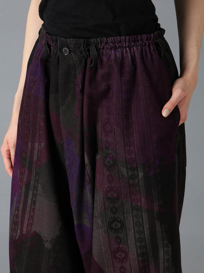 NARROW RIB CORDUROY SAROUEL PANTS