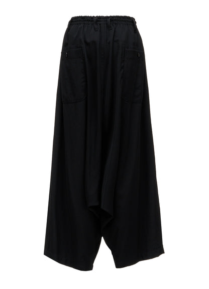 WOOL GABARDINE SAROUEL PANTS