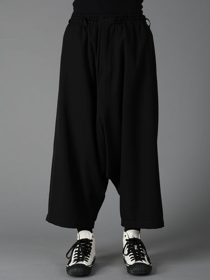 WOOL GABARDINE SAROUEL PANTS