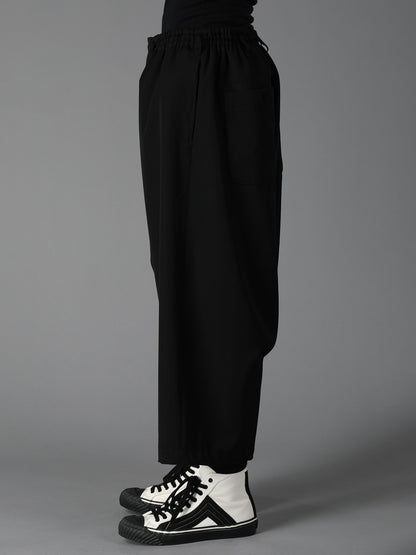 WOOL GABARDINE SAROUEL PANTS