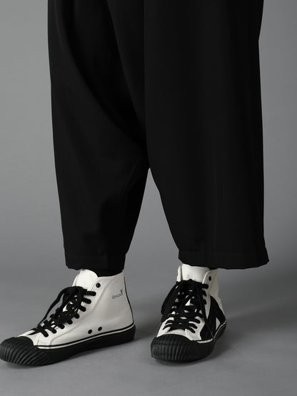 WOOL GABARDINE SAROUEL PANTS