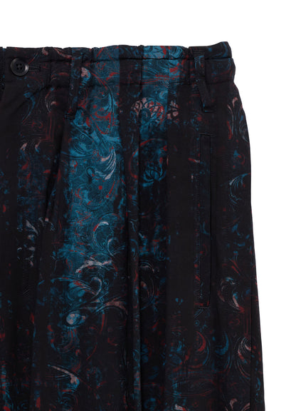 RAYON PAISLEY BALLOON CROW PANTS