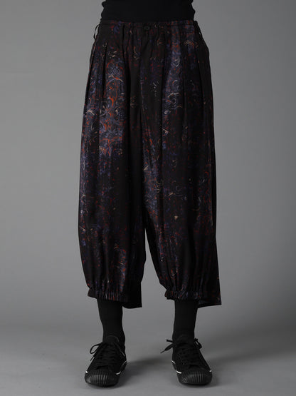 RAYON PAISLEY BALLOON CROW PANTS