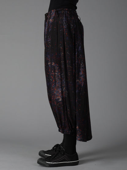 RAYON PAISLEY BALLOON CROW PANTS