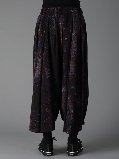 RAYON PAISLEY BALLOON CROW PANTS
