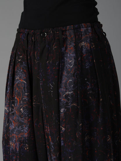 RAYON PAISLEY BALLOON CROW PANTS