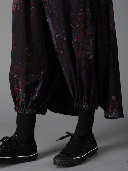 RAYON PAISLEY BALLOON CROW PANTS