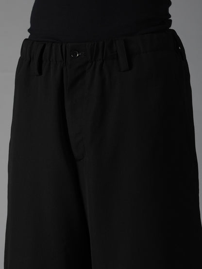 WOOL GABARDINE DOUBLE LAYER HALF PANTS