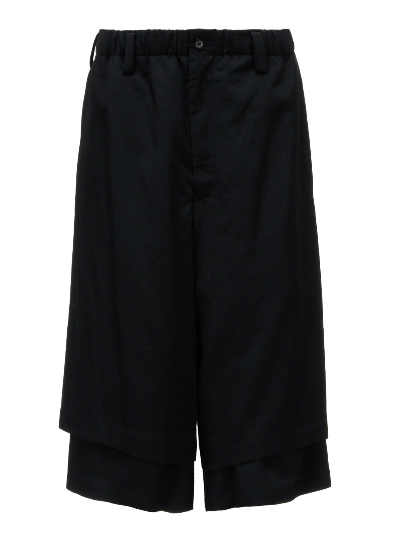 WOOL GABARDINE DOUBLE LAYER HALF PANTS