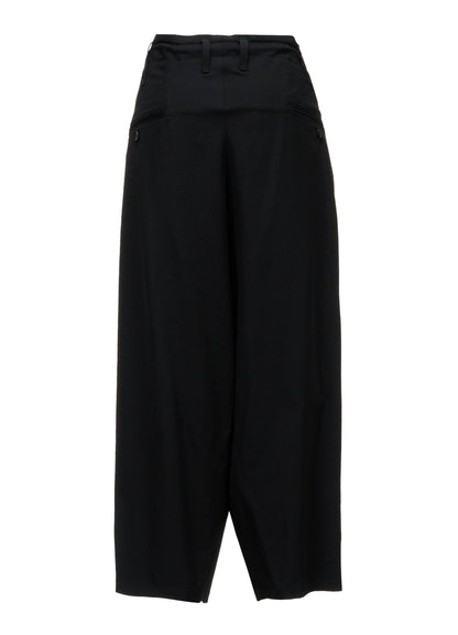 WOOL GABARDINE CROPPED PANTS