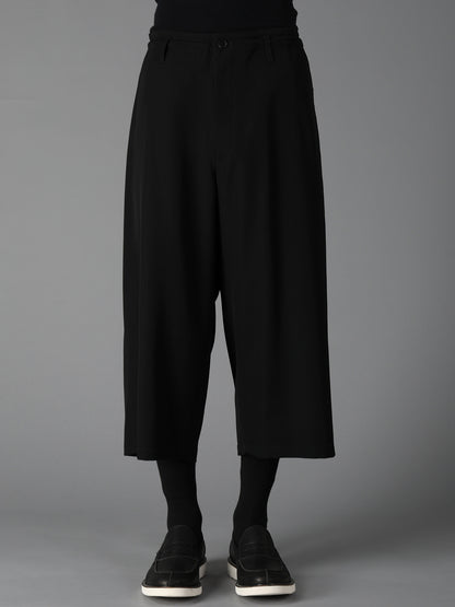 WOOL GABARDINE CROPPED PANTS