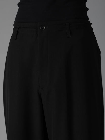 WOOL GABARDINE CROPPED PANTS