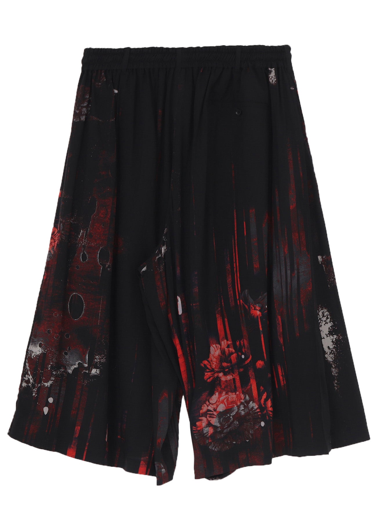 RAYON FLORAL STRIPED CULOTTE PANTS