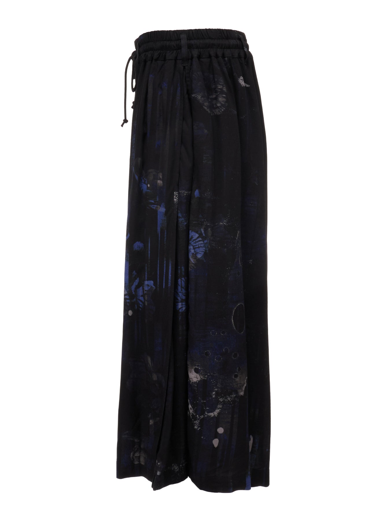 RAYON FLORAL STRIPED CULOTTE PANTS